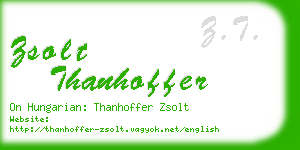 zsolt thanhoffer business card